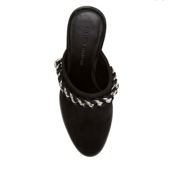 rebecca Minkoff Gayiah Suede Stacked Heeled Mules - Picture 8 of 16
